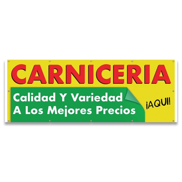 Signmission Carniceria Calidad y Variedad A Los Mejores Precios Aqui! Banner Concession Stand Single Sided B-120-30029 - main